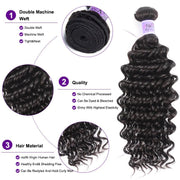Unprocessed Indian Deep Wave Virgn Hair 4 Pcs/pack Products Kysiss Series