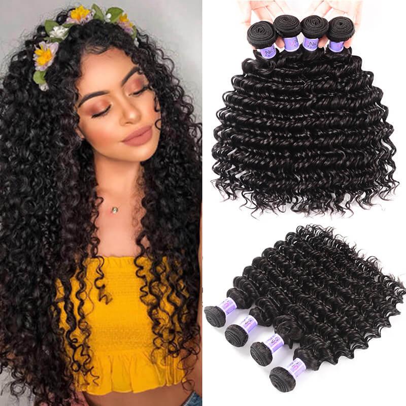 Peruvian Deep Wave Hair Extensions 4pcs/Lot Kysiss Series