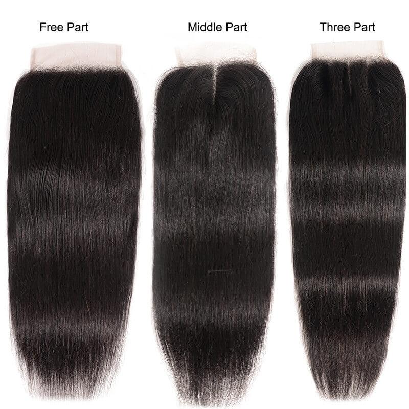 Brazilian Straight Virgin Hair 3 Bundles With Lace Closure Kysiss Series