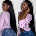 Petaluxe Brazilian Straight Virgin Hair 3 Bundles With Lace Closure Kysiss Series