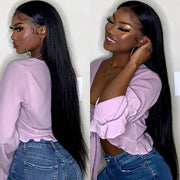 Brazilian Straight Virgin Hair 3 Bundles With Lace Closure Kysiss Series