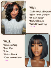 5x5 Thin HD BlendAway? & 7x5 HD Pre Cut Lace Closure Glueless Body Wave Wig with ByeBye-Knots Match All Skin Tones