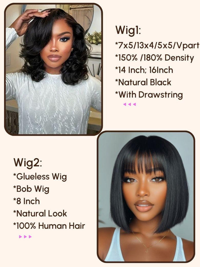 Petaluxe [Free Wig For All Order] 7x5 & 5x5 & V Part & 13x4 Pre Everything Transparent Lace Glueless Body Wave Wig