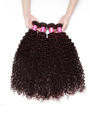 Vibrant Reddish Brown Jerry Curl 4Pcs 100% Remy Human Hair Bundles Deal