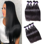 4pcs Malaysian Straight Hair Virgin+ Human Hair Extension Kysiss Series