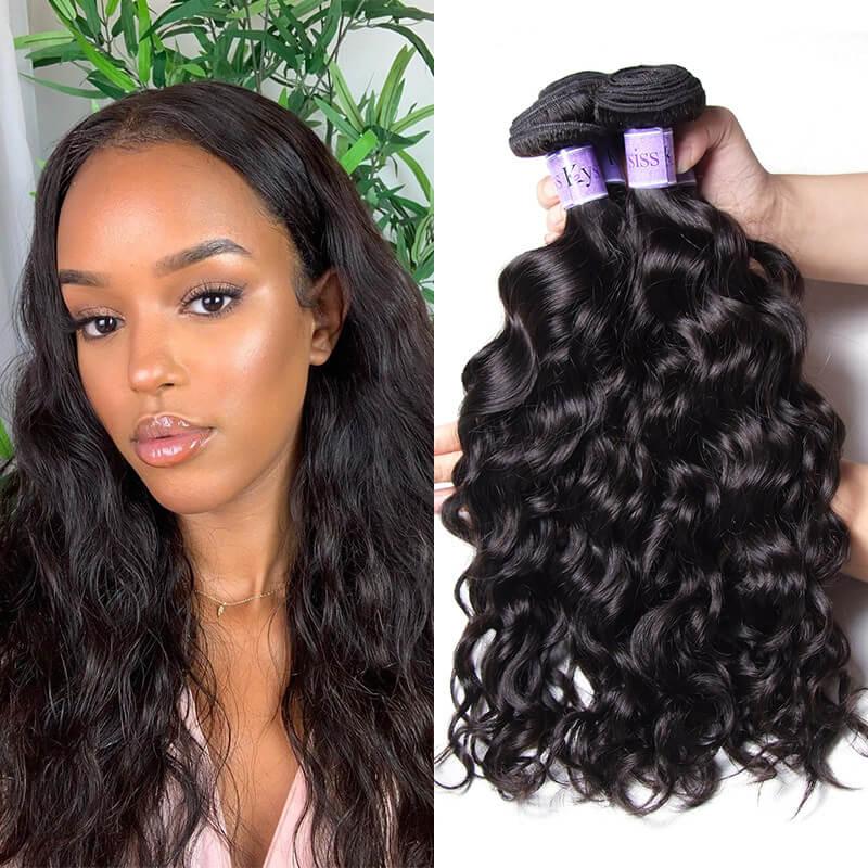 Indian Unprocessed Natural Wave Product Virgin+ 4 Bundles Kysiss Series