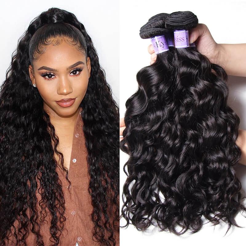 Virgin+ Natural Wave Weft 3 Bundles Peruvian Kysiss Series