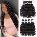 Petaluxe Brazilian Deep Wave Hair Extensions Human Hair Bundles 4pcs/Lot Kysiss Series