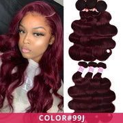 Whatsapp Special Offer 3 Pcs/pack Body Wave Bundles Natural Black color/ Color #2/ Color #99J