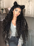 Petaluxe Hair 4 Bundles Human Natural Wave Hair With 13x4 Lace Frontal
