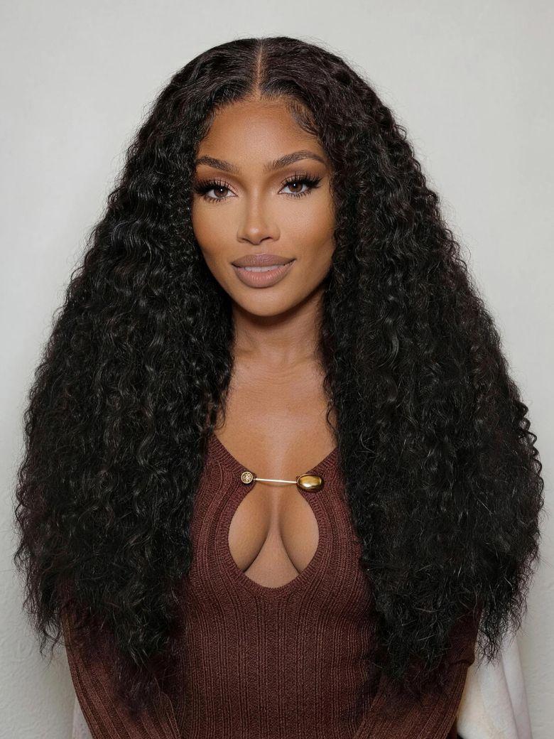 Bye-Bye Knots? 7x5 Lace Natural Black Defined Deep Wave Wig with Invisi Drawstring