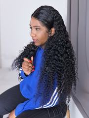 Hair 3 Bundles Deep Wave Hair Weft With 13x4 Lace Frontal
