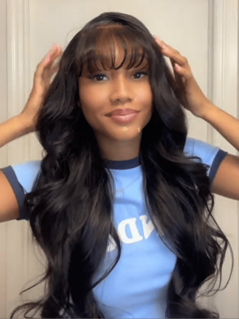 [Stylish Choice] 13x4 Pre-Everything? Side-Part Fluffy Loose Wave Wig With Wispy Air Bangs