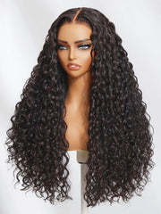 Bye-Bye Knots Wig 7x5 Pre Cut Lace Bouncy Water Wave Flexible Cap Size Drawstring Wig