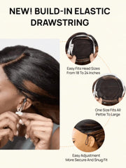 Double Wear 4x4 Water Wave Lace Closure Wig Ombre Auburn & Reddish Brown 2 Styles In 1 Put On And Go Wig