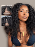 Petaluxe EasiContour Glueless V Part Kinky Curly Wig Protective Style Human Hair Wig 150% Density VIP LIMITED