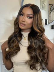 13x4 Lace Frontal Balayage Highlights Body Wave Pre-Everything Wig