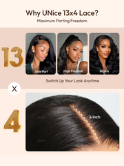 13x4 Pre-Everything? Lace Frontal Brown With Honey Blonde Face-Framing Highlights Wavy Bob Drawstring Wig
