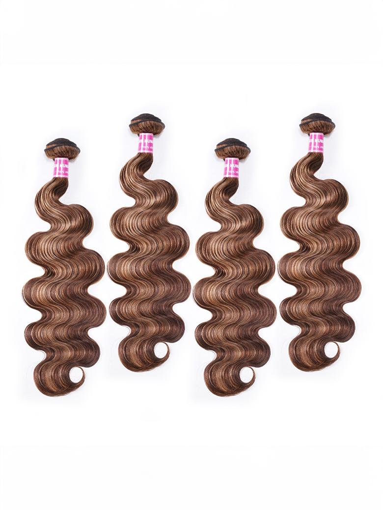 Gorgeous Highlight Honey Blonde Bouncy Body Wave Hair 4 Bundles