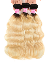 1B/613 Ombre Hair Weave 3 Pcs Body Wave 100% Virgin Human Hair