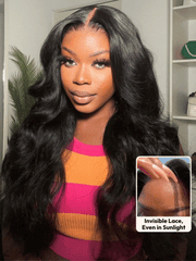 13x4 HD Real Scalp? Wig Pull And Go Drawstring Loose Wave with Face Framing Curtain Bangs