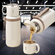 🥤❄️1PCS 600ml 316 stainless steel vacuum insulated bottle, 21oz double-walled insulated cup with dual lids