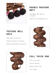 Gorgeous Highlight Honey Blonde Bouncy Body Wave Hair 4 Bundles