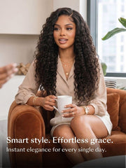 7x5 Bye-Bye Knots? & 13x4 Pre Everything? Pre-Cut Lace Front Water Wave Drawstring Wig With Baby Hair