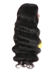 5x5 HD Glueless Lace Wigs Pre Plucked Smooth & Wavy Body Wave Hair Clear Glueless Lace Wigs