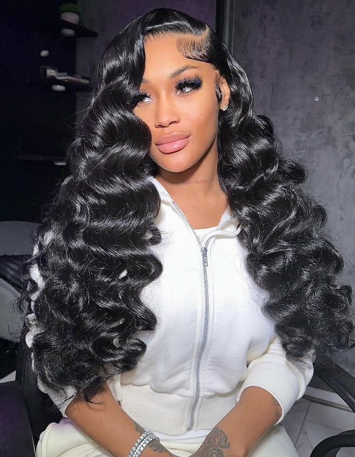 13x4 Pre-Everything? Lace Frontal Natural Black Loose Deep Wave Wig