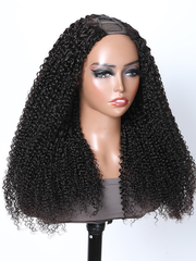 [24"=$115] Glueless Put On And Go Kinky Curly U Part Wig For Beginners