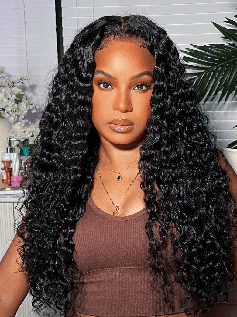 7x5 Bye-Bye Knots? Pre-Cut Lace Front Super Secure Water Wave Wig For Beginner Friendly With Free Baby Hair