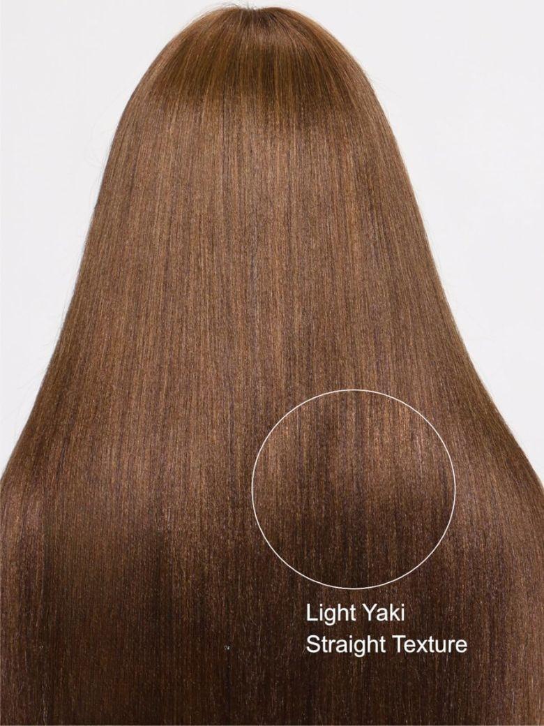 2x4 Lace Closure Yaki Straight Bob Wig with Chinese Bangs 150% Density