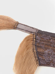Clip In Extension Ponytail Ash Brown Straight Human Hair