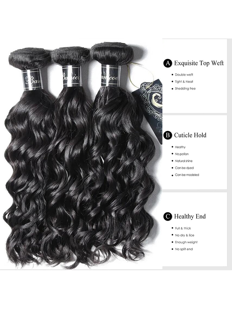 Premium Series 3 Bundles Human Virgin Hair Weavs Jerry Curly Deep Wave Natural Wave Hair