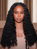 Petaluxe 250% High Density Deep Wave V Part Wig Last Minute Style Super Natural Glueless Wig