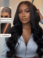 13x4 Pre-Cut Lace Front Body Wave Wig Super Secure Real Ear To Ear Pre-Pluck & Pre-Bleached Pre-Everything Wig