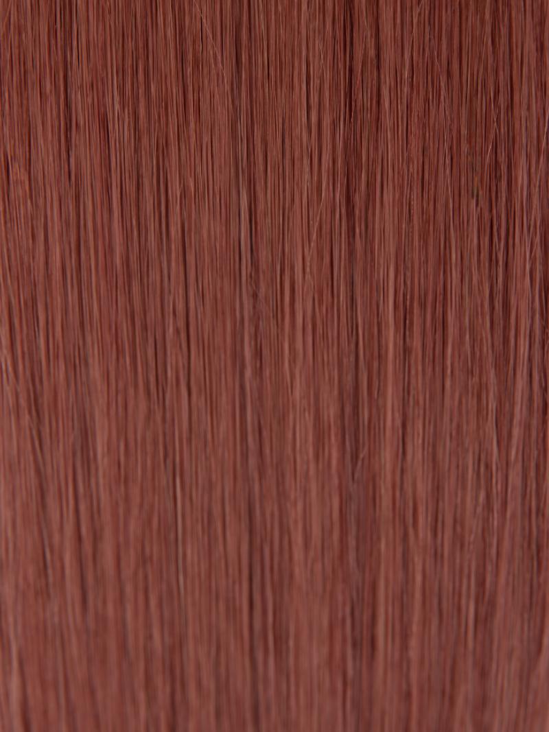 Vibrant Red Human Hair Tape In Extension