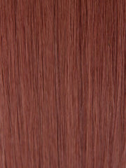 Vibrant Red Human Hair Tape In Extension
