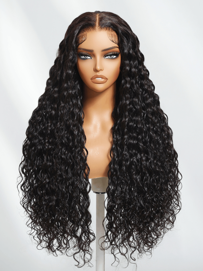 7x5 Bye-Bye Knots? Wig Quick Glueless & HD Lace Wet & Wavy Water Wave Invisible Knots With Invisi Drawstring With Baby Hair Super Secure