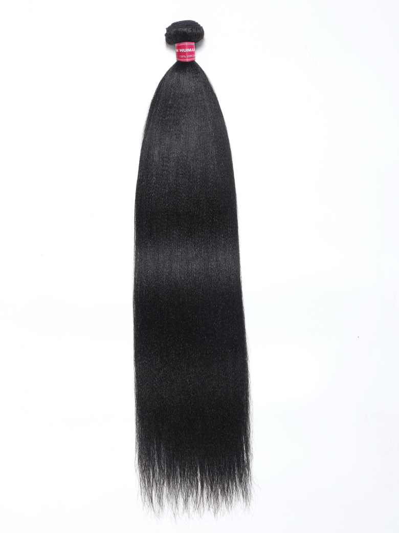 Hair Closure And Bundles 3 Pcs/pack Yaki Virgin Human Hair