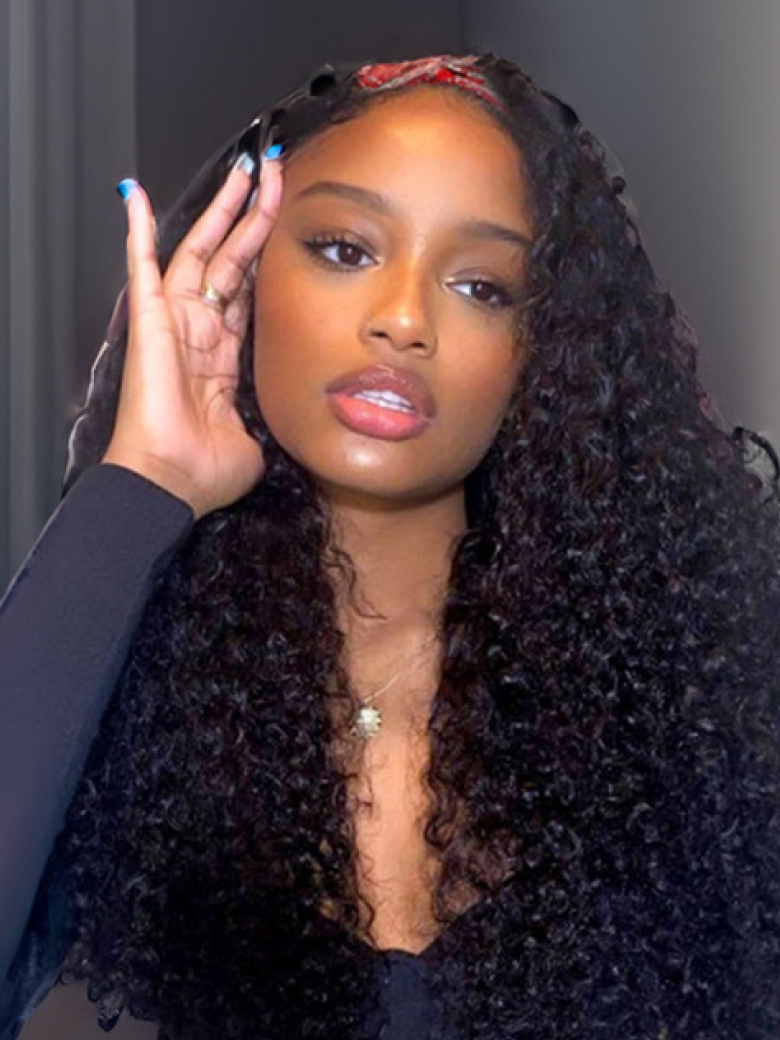 Fashion Afro Kinky Curly Half Wigs for African American Women 150 Density Kinky Curly Half Wig for Sale
