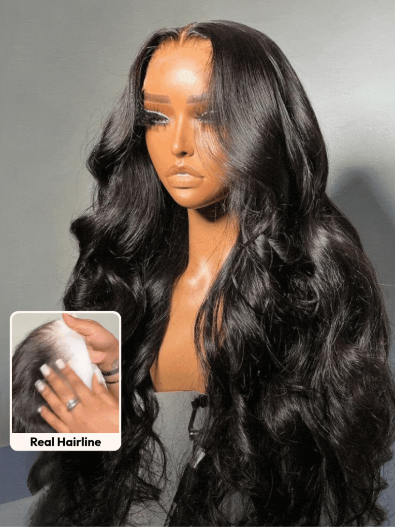13x4 Pre-Everything? Transparent Lace Front 3D Body Wave Wig Real Ear To Ear With Invisi Drawstring Wig Lace Fit Better