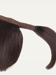 Clip In Ponytail Mocha Brown Straight Human Hair Extension