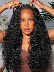 [Plus+ Exclusive] 13x4 Pre-Cut Lace Frontal Super Secure Water Wave Wig Real Ear To Ear Pre-Cut & Pre-Pluck &  Pre-Bleached Pre-Everything Wig
