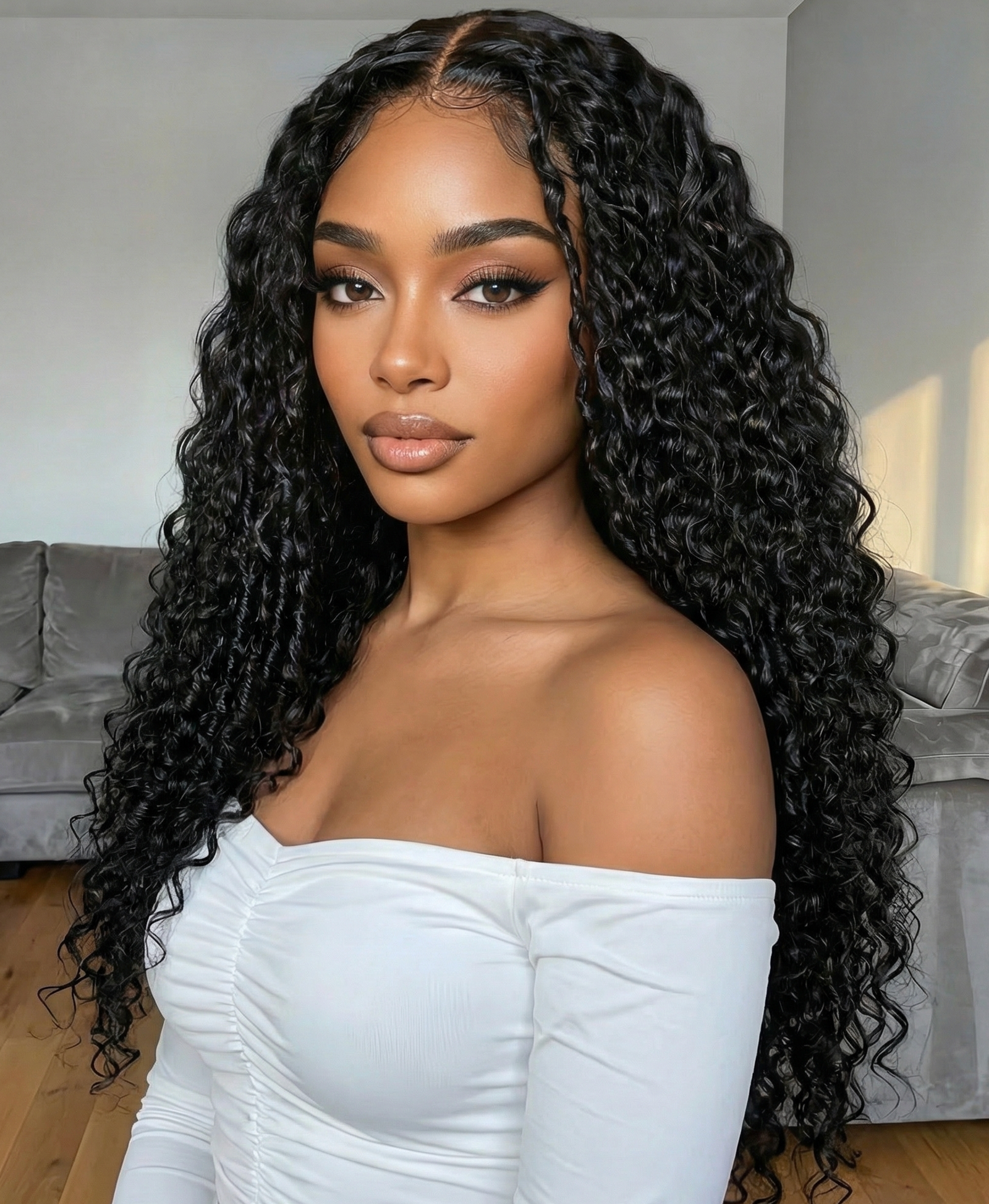 Bye-Bye Knots? 7x5 Lace Natural Black 4D Mixed Texture Burmese Curly Wig with Invisi Drawstring