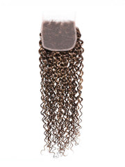 Honey Blonde Piano Highlighted Jerry Curly 3Pcs Bundles With Closure Deal