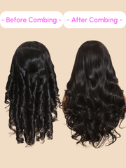 13x4 Pre-Cut Lace Front 3D Body Wave Wig Pre-Cut & Pre-Pluck &  Pre-Bleached Pre-Everything Wig 150% Density