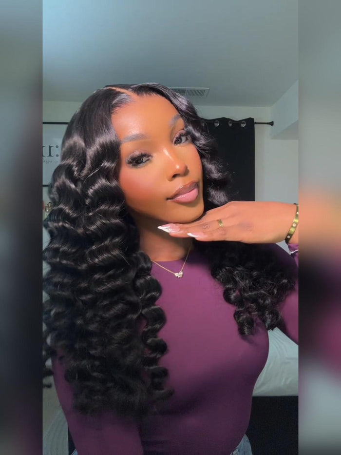 Petaluxe 13x4 Pre-Everything? Lace Frontal Natural Black Loose Deep Wave Wig