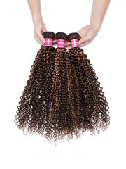 Trending Curly Hair TL412# Color 3 Pieces Human Hair Weave On Sale